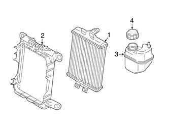 Genuine BMW 17118625447 Radiator; Left - BMW 3 Genuine BMW 17118625447 Radiator; Left - BMW