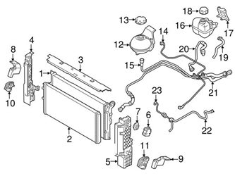 Genuine BMW 17127640824 Radiator Coolant Hose; Lower - BMW 3 Genuine BMW 17127640824 Radiator Coolant Hose; Lower - BMW