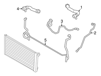 Genuine BMW 17128516689 Radiator Coolant Hose; Upper - BMW 3 Genuine BMW 17128516689 Radiator Coolant Hose; Upper - BMW