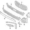 Genuine BMW 51118069889 Grille; Left - BMW -Porsche Parts shop BM 51118069889
