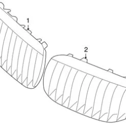 Genuine BMW 51137008916 Grille; Right - BMW