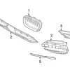 Genuine BMW 51137478670 Grille; Front Right Upper, Right - BMW -Porsche Parts shop BM 51137478670