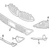 Genuine BMW 51138080611 Grille; Front Upper - BMW -Porsche Parts shop BM 51138080611