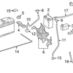 Genuine Mercedes 1664409607 Positive Battery Junction Block Cable - Mercedes