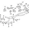 Genuine Mercedes 1664911441 Catalytic Converter Bracket; Right - Mercedes -Porsche Parts shop MB 1664911441