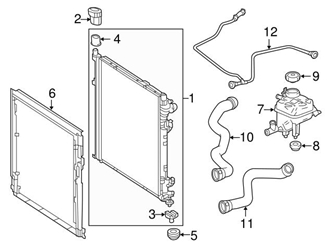 Genuine Mercedes 1665012882 Radiator Coolant Hose; Upper - Mercedes 3 Genuine Mercedes 1665012882 Radiator Coolant Hose; Upper - Mercedes