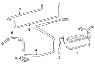 Genuine Mercedes 2025400231 Battery Cable - Mercedes | A2025400231 3 Genuine Mercedes 2025400231 Battery Cable - Mercedes | A2025400231