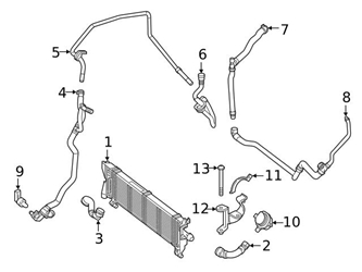 Genuine Mercedes 2385016800 Coolant Hose; Left - Mercedes 3 Genuine Mercedes 2385016800 Coolant Hose; Left - Mercedes