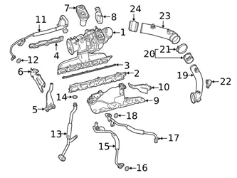 Genuine Mercedes 2562030600 Turbocharger Coolant Line - Mercedes | 256203060064 3 Genuine Mercedes 2562030600 Turbocharger Coolant Line - Mercedes | 256203060064