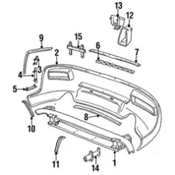 Genuine Porsche 9285050062001C Bumper Guard Pad; Right - Porsche | 92850500620