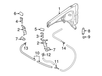 Genuine Porsche 95562816200 Headlight Washer Nozzle; Right - Porsche 3 Genuine Porsche 95562816200 Headlight Washer Nozzle; Right - Porsche