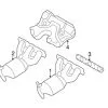 Genuine Volvo 36001274 Exhaust Manifold With Integrated Catalytic Converter; Right - Volvo -Porsche Parts shop VO 36001274