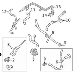 Genuine VW/Audi 04E121070AD Coolant Bypass Pipe; Right - VW | 04E121070AC VW04E121070AD