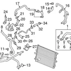 Genuine VW/Audi 059121064E Coolant Pipe - Audi, VW | VW059121064E