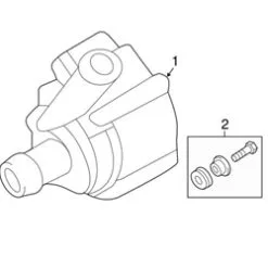 Genuine VW/Audi 06H121601P Auxiliary Water Pump; Rear, Front - Audi | AU06H121601P
