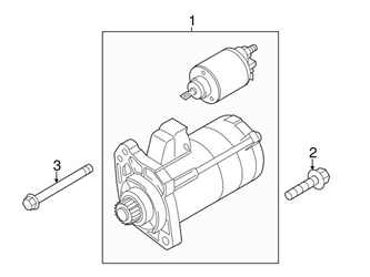 Genuine VW/Audi 06M911021X Starter - Audi | AU06M911021X -Porsche Parts shop VW 06M911021X
