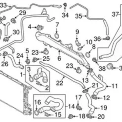 Genuine VW/Audi 077121081B Radiator Coolant Hose; Left - Audi | AU077121081B