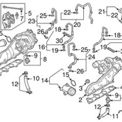 Genuine VW/Audi 079145909H Turbocharger Coolant Line; Left - Audi | 079145909F AU079145909H