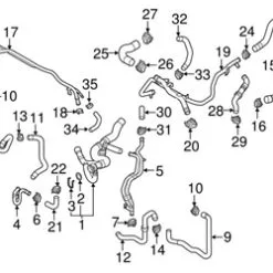 Genuine VW/Audi 07K121057A Radiator Coolant Hose; Front - Audi | AU07K121057A