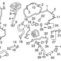 Genuine VW/Audi 07L121133M Coolant Pipe; Rear Left - Audi | AU07L121133M