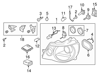 Genuine VW/Audi 1Q0941753B Headlight Assembly; Left - VW | 1Q0941753A VW1Q0941753B 3 Genuine VW/Audi 1Q0941753B Headlight Assembly; Left - VW | 1Q0941753A VW1Q0941753B