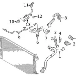 Genuine VW/Audi 4K0121070AG Coolant Pipe; Right, Outer, Left, Lower - Audi | AU4K0121070AG