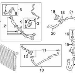 Genuine VW/Audi 5C0121087F Radiator Coolant Hose Adapter; Front, Left - VW | VW5C0121087F