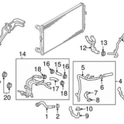 Genuine VW/Audi 5Q0121064BB Coolant Pipe; Front - Audi, VW | VW5Q0121064BB