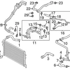 Genuine VW/Audi 5Q0121070AH Coolant Pipe; Right - VW | VW5Q0121070AH