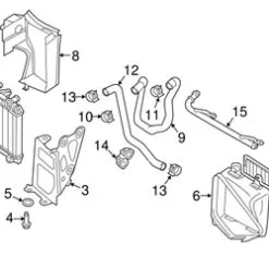 Genuine VW/Audi 5Q0121101N Radiator Coolant Hose; Right - VW | VW5Q0121101N