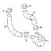 Genuine VW/Audi 5Q0122073H Coolant Hose; Rear - Audi, VW | VW5Q0122073H