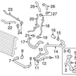 Genuine VW/Audi 7L6121157J Coolant Hose - VW | VW7L6121157J