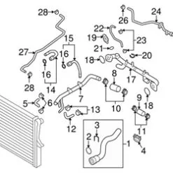 Genuine VW/Audi 7L8122447D Engine Coolant Overflow Hose - Audi, VW | 7L6122447D VW7L8122447D