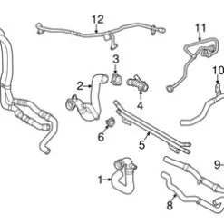 Genuine VW/Audi 80A122901R Radiator Coolant Hose; Left - Audi | 80A122901A 80A122901AC AU80A122901R