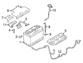 Genuine VW/Audi 80A804871ASTL Battery Tray Bracket - Audi | AU80A804871ASTL 3 Genuine VW/Audi 80A804871ASTL Battery Tray Bracket - Audi | AU80A804871ASTL