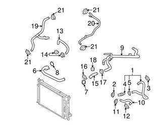 Genuine VW/Audi 8E0819376C Engine Coolant Overflow Hose - Audi | AU8E0819376C 3 Genuine VW/Audi 8E0819376C Engine Coolant Overflow Hose - Audi | AU8E0819376C