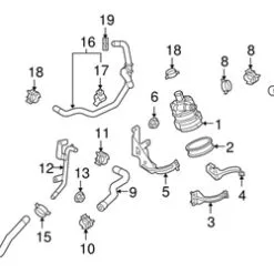 Genuine VW/Audi 8K0145921C Radiator Coolant Hose; Upper - Audi | AU8K0145921C