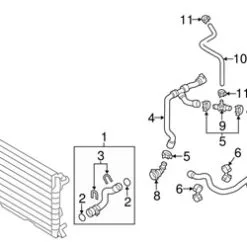 Genuine VW/Audi 8R0145920A Radiator Coolant Hose - Audi | AU8R0145920A