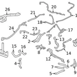 Genuine VW/Audi 8W0121075A Coolant Pipe; Right - Audi | AU8W0121075A